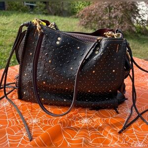 Coach Rogue Black Leather with Stud & Prairie Rivets